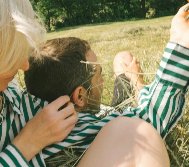 People in a field